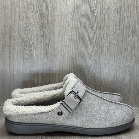 Bzees for LifeStride Eternity Clog Sandals Womens 8.5 Sherpa Fleece Collar - Picture 1 of 12